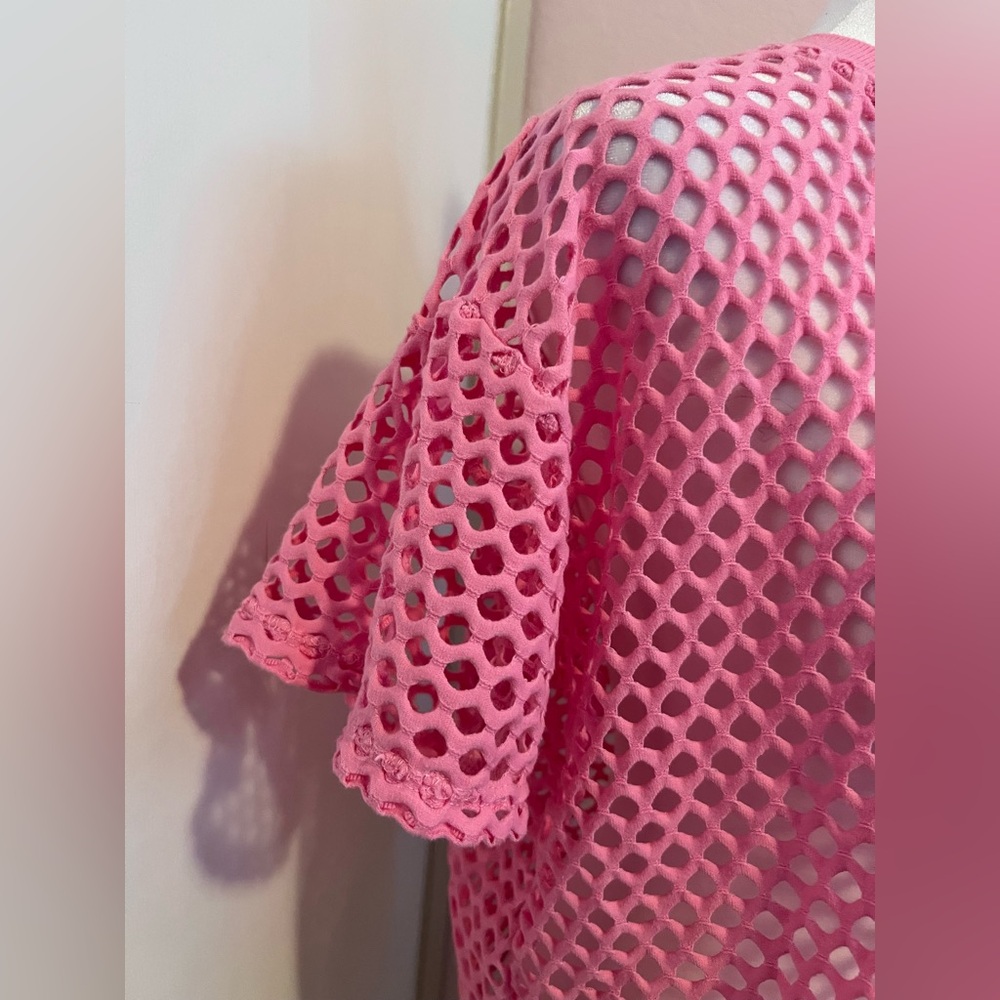 Pink Fishnet Mesh Top - Picture 4 of 8